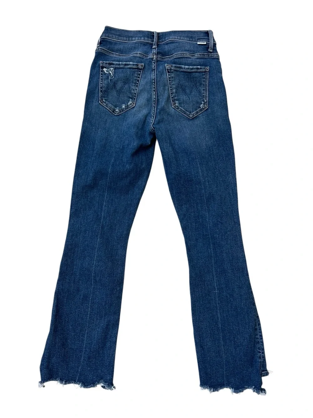 MOTHER Denim The Insider Crop Step Chew Jeans in Dancing On Coals Sz 25